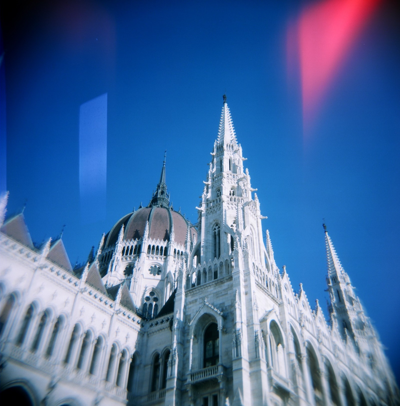 Budapest Parliament, taken with a Holga 120N on 120 colour film